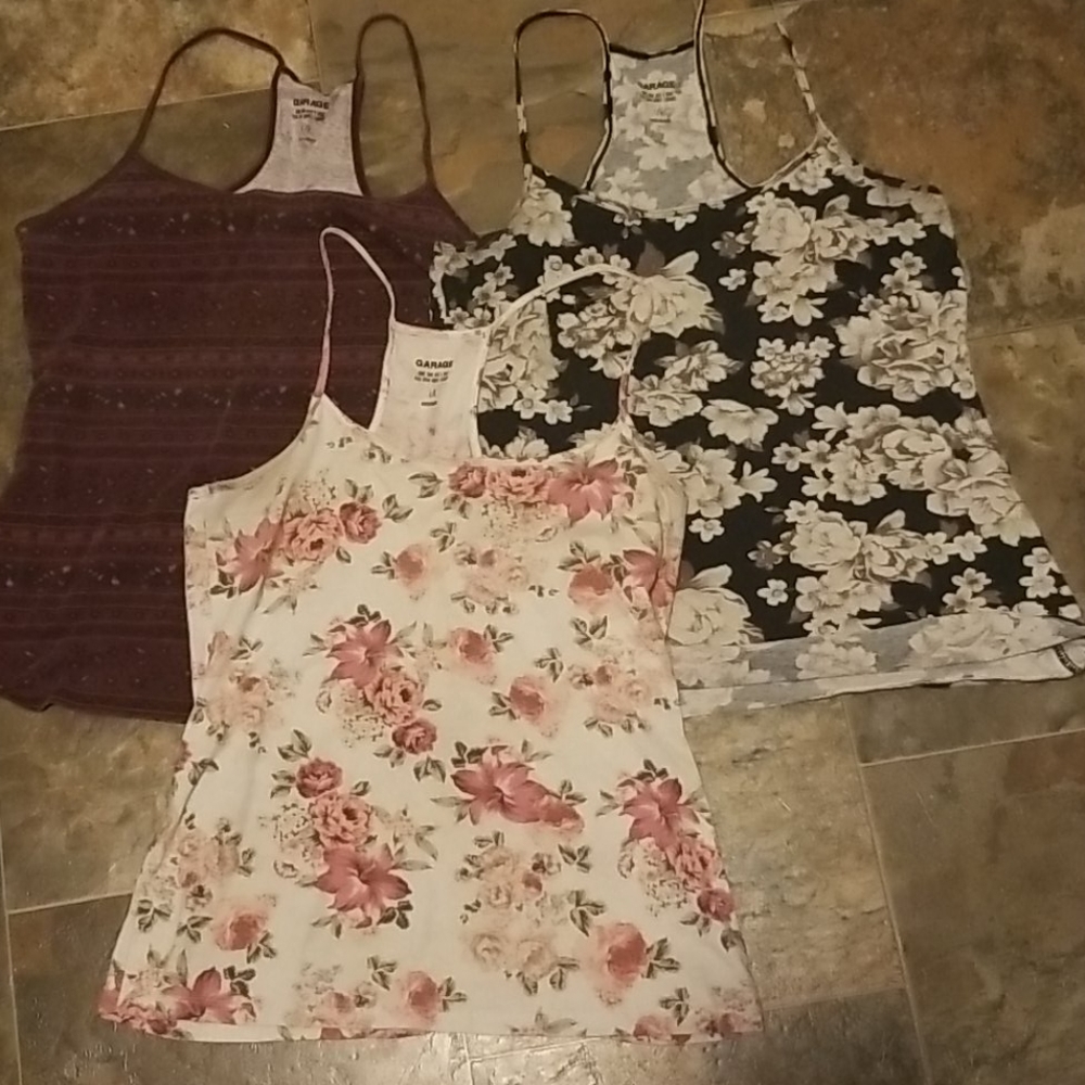 3 deisgned tank tops -  Large